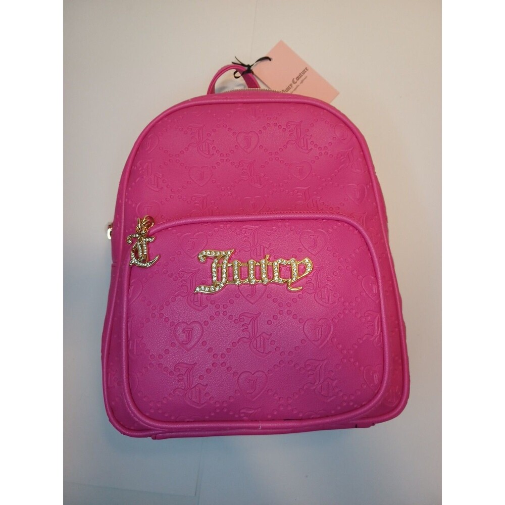 JUICY COUTURE Mini Backpack HOT PINK Love Semi Charmed Free Love Backpack Girls